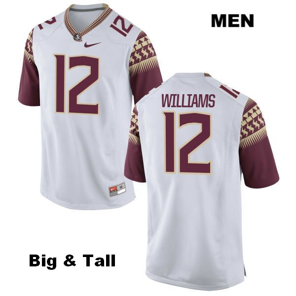 Men's NCAA Nike Florida State Seminoles #12 Arthur Williams College Big & Tall White Stitched Authentic Football Jersey UJZ8169RC